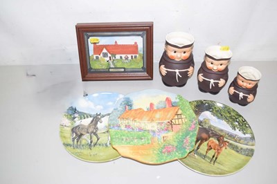 Lot 141 - A graduated set of three Goebel monk jugs,...