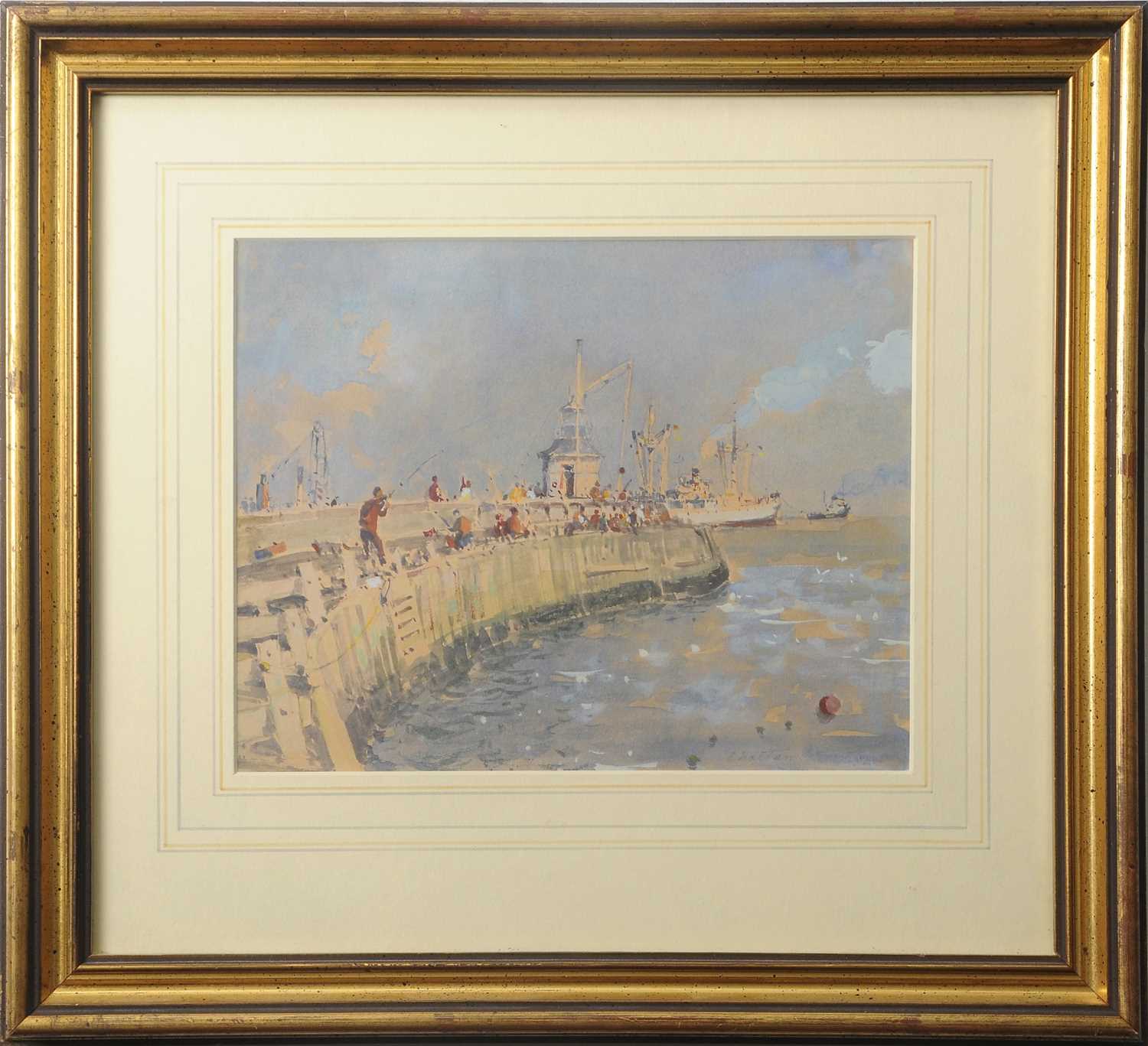 Lot 606 - Geoffrey Chatten (1938-2025), Fishing off the...