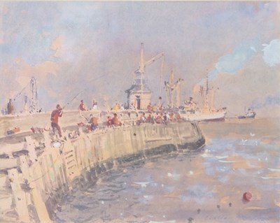 Lot 606 - Geoffrey Chatten (1938-2025), Fishing off the...