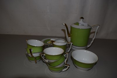 Lot 154 - Continental retro gilt finish coffee set