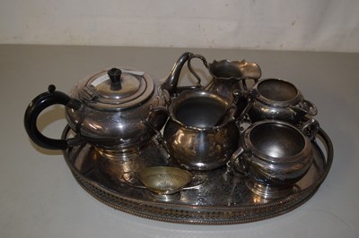 Lot 158 - A quantity of silver plated tea wares and...