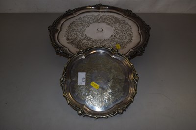 Lot 179 - Two silver plated trays
