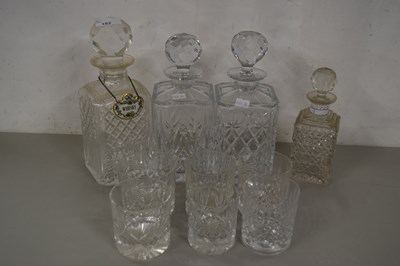 Lot 182 - Mixed Lot: Decanters and glass tumblers