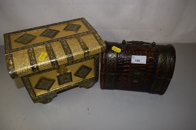 Lot 198 - Two jewellery boxes one in the style of a...