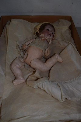 Lot 212 - A Japanese porcelain headed doll