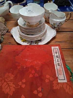 Lot 223 - Mixed Lot: Tea wares, cased collectors plate etc