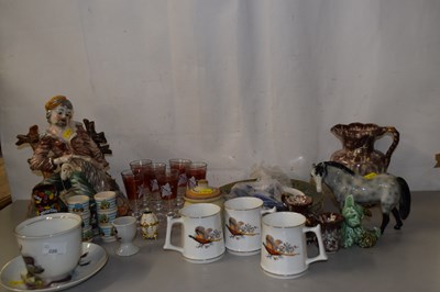 Lot 226 - Mixed Lot: Large Capodimonte porcelain figure...