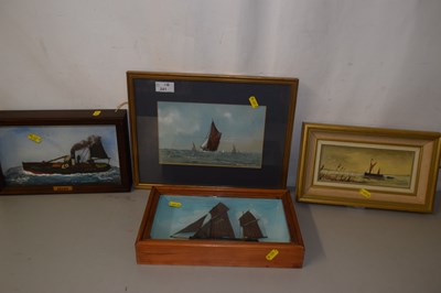 Lot 241 - Two framed small diarama pictures of Lowestoft...