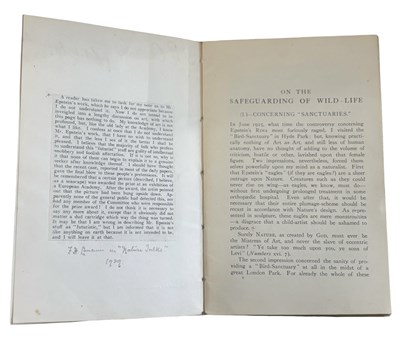 Lot 83 - ABEL CHAPMAN SIGNED. On the safeguarding of...