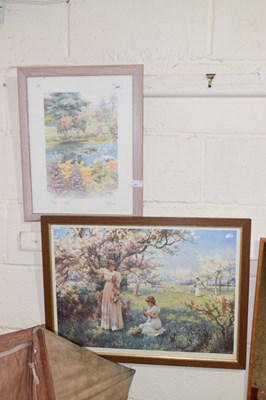 Lot 241 - M. Marten coloured print of a garden scene