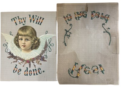 Lot 916 - Two Victorian Needlework Samplers. “Rest in...