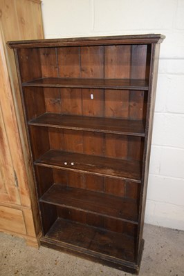 Lot 260 - Early 20th Century stained pine bookcase cabinet