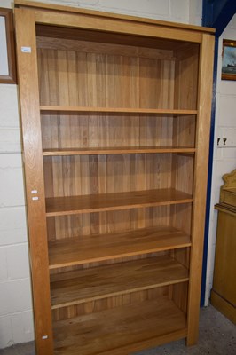 Lot 265 - Modern oak open front bookcase