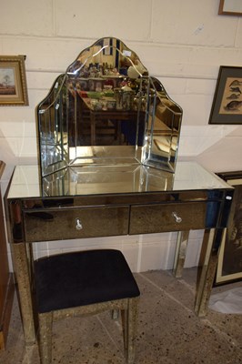 Lot 272 - Modern mirrored finish dressing table with...