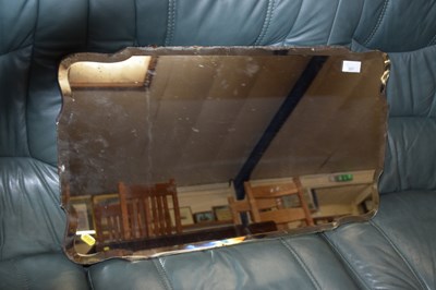 Lot 307 - 1930's frameless wall mirror
