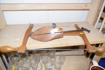 Lot 532 - Shoe stretcher and woodworking saw