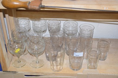 Lot 533 - Quantity of glass ware