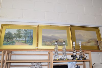 Lot 553 - Three gilt framed watercolours