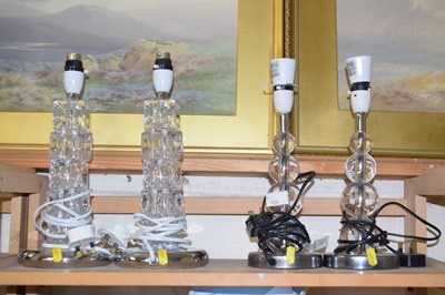 Lot 558 - Two pairs of table lamps