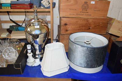Lot 562 - Table lamp and shades
