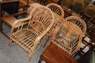 Lot 318 - Three bamboo chairs