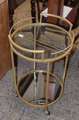 Lot 323 - A modern framed table with mirror base