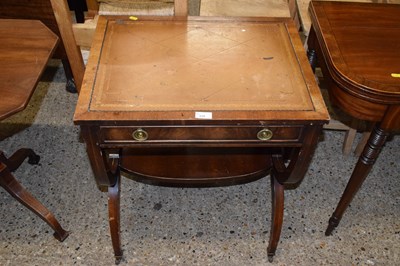 Lot 328 - A reproduction Georgian style leather topped...