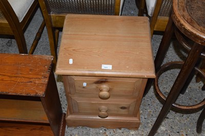 Lot 341 - A modern pine two drawer bedside cabinet