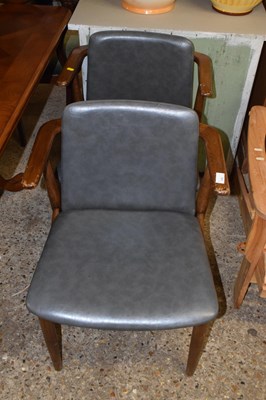 Lot 346 - Pair of retro styled armchairs