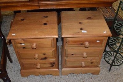 Lot 354 - A pair of modern pine bedside cabinets