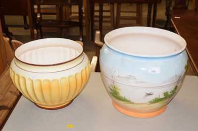Lot 356 - Two modern porcelain jardinieres