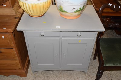 Lot 357 - A modern grey painted sideboard