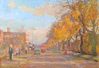 Lot 616 - Geoffrey Burrows (1934-2023), "Autumn Sunshine,...