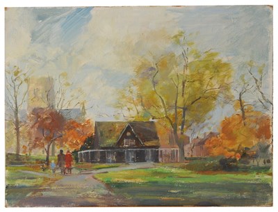 Lot 616 - Geoffrey Burrows (1934-2023), "Autumn Sunshine,...