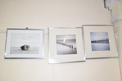 Lot 685 - A group of three monochrome prints of beach...