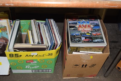 Lot 694 - Two boxes of books,motoring related