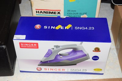 Lot 701 - A Singer steam iron