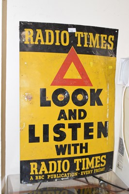Lot 708 - Vintage Radio Times metal sign