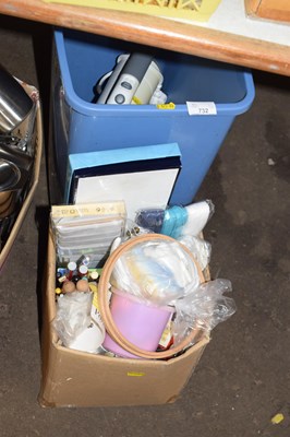 Lot 732 - Kenwood mixer and a box of various needlework...