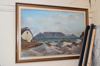 Lot 728 - Chris du Toit South African beach scene, oil...
