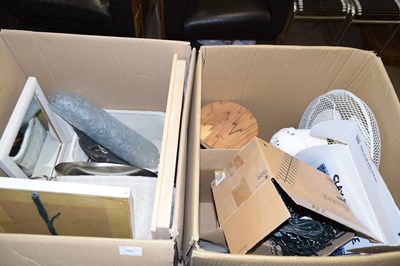 Lot 753 - Two boxes of mixed house clearance items to...