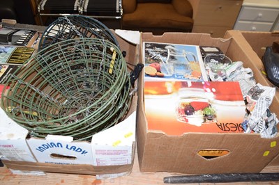 Lot 755 - A box of hanging baskets and a box of various...