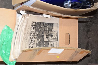 Lot 772 - Large box of various ephemera, sheet music,...