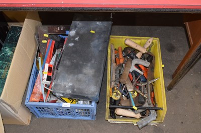 Lot 775 - Two boxes of various tools, garage clearance...