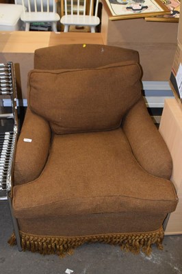 Lot 788 - A vintage armchair with feather filled cushions
