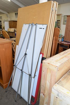 Lot 813 - Mixed Lot: A flip chart on stand, two folding...