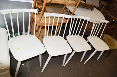 Lot 823 - Six stick back chairs