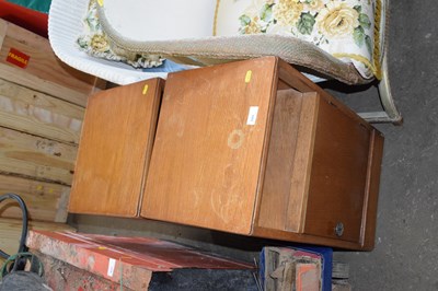 Lot 844 - A pair of vintage bedside cabinets