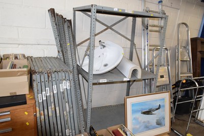 Lot 862 - A quantity of metal garage shelving