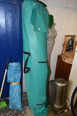 Lot 873 - Two indoor bowls mats of green fabric